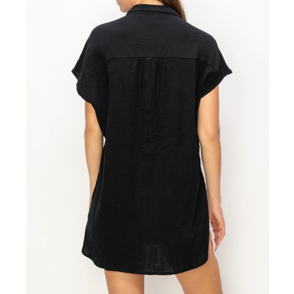 #371 SALE🛑S,M,L Fabulous TIE-FRONT Double Gauze Shirt Top - Picture 13 of 16